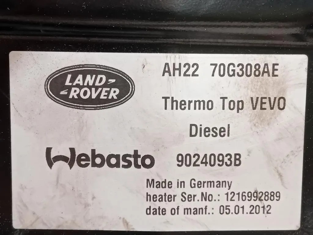 Pompa Acqua Riscaldatore Autonomo AH22 70G308AE Land Rover Range Rover Sport II 2009