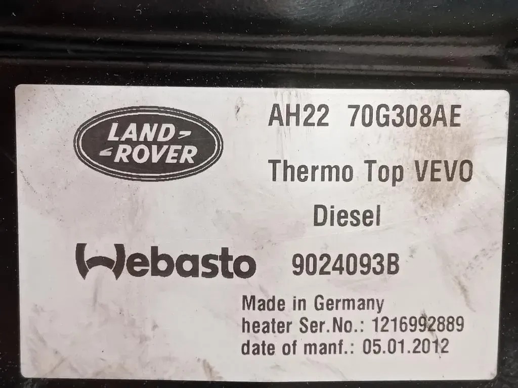 Pompa Acqua Riscaldatore Autonomo AH22 70G308AE Land Rover Range Rover Sport II 2009