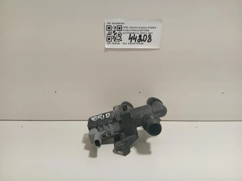 Pompa Acqua Riscaldatore Autonomo 9829266280 Opel Mokka B 2020