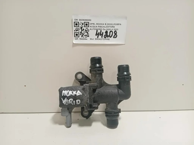 Pompa Acqua Riscaldatore Autonomo 9829266280 Opel Mokka B 2020