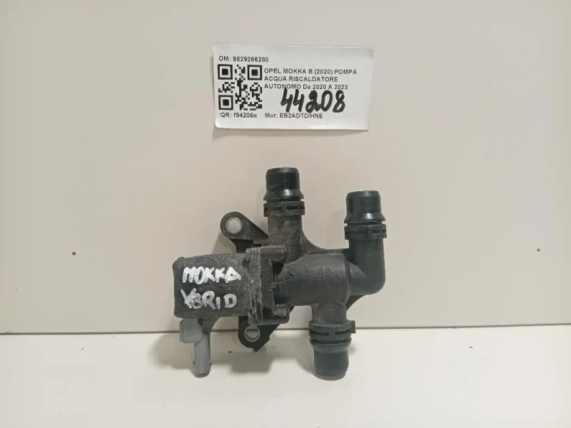 Pompa Acqua Riscaldatore Autonomo 9829266280 Opel Mokka B 2020