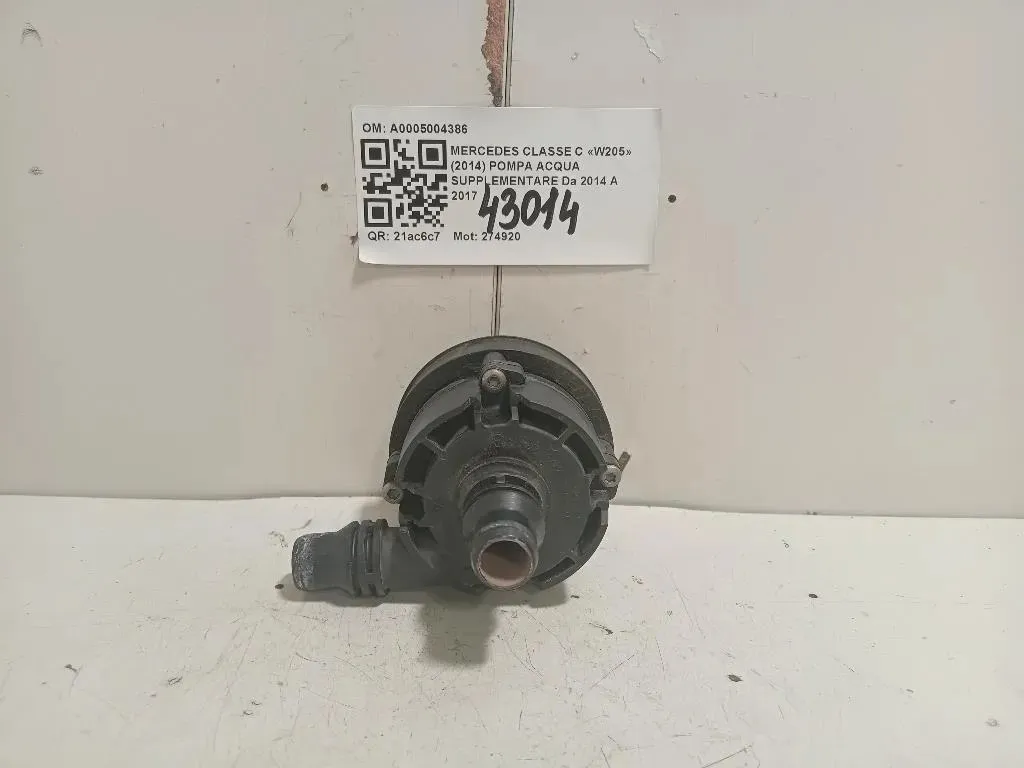 Pompa Acqua Supplementare A0005004386 Mercedes Classe C W205 2014