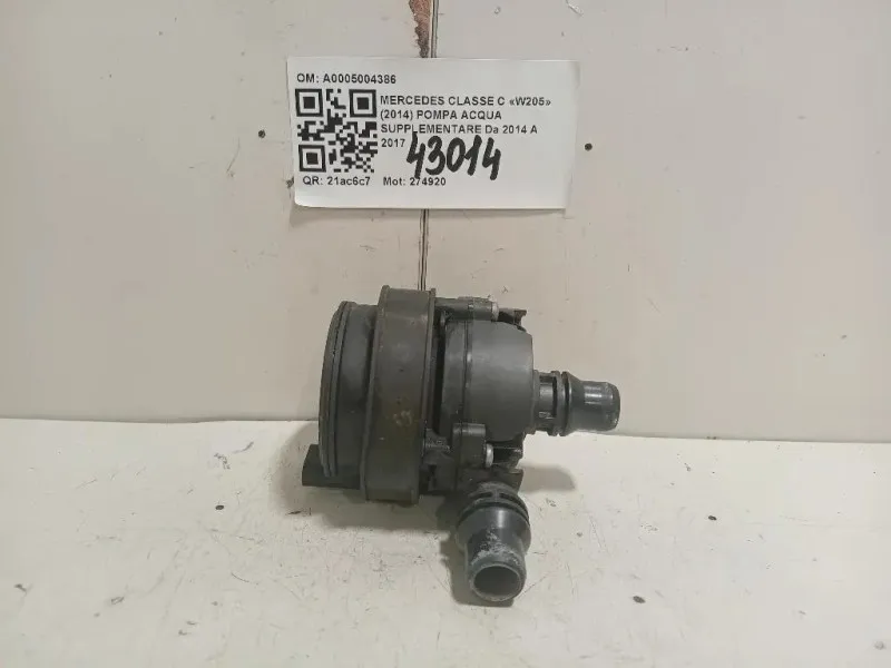 Pompa Acqua Supplementare A0005004386 Mercedes Classe C W205 2014