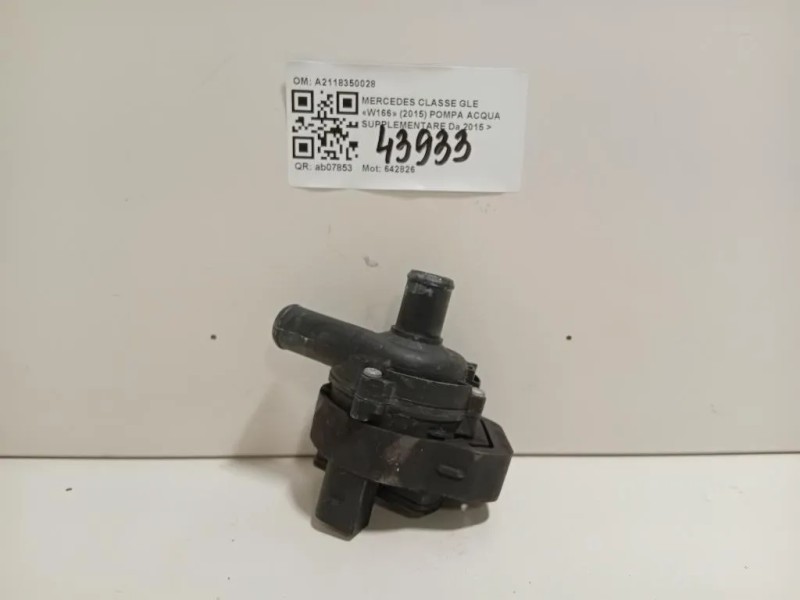 Pompa Acqua Supplementare A2118350028 Mercedes Classe GLE W166 2015