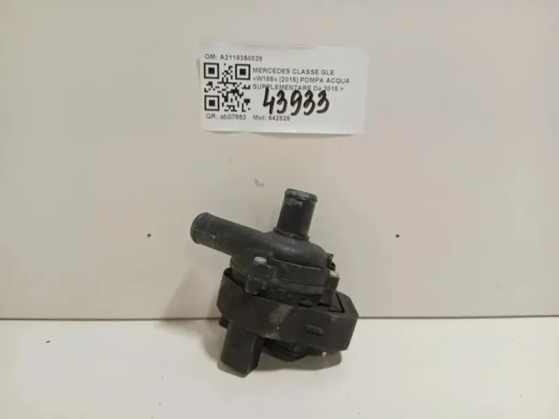 Pompa Acqua Supplementare A2118350028 Mercedes Classe GLE W166 2015