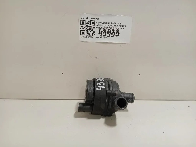 Pompa Acqua Supplementare A2118350028 Mercedes Classe GLE W166 2015