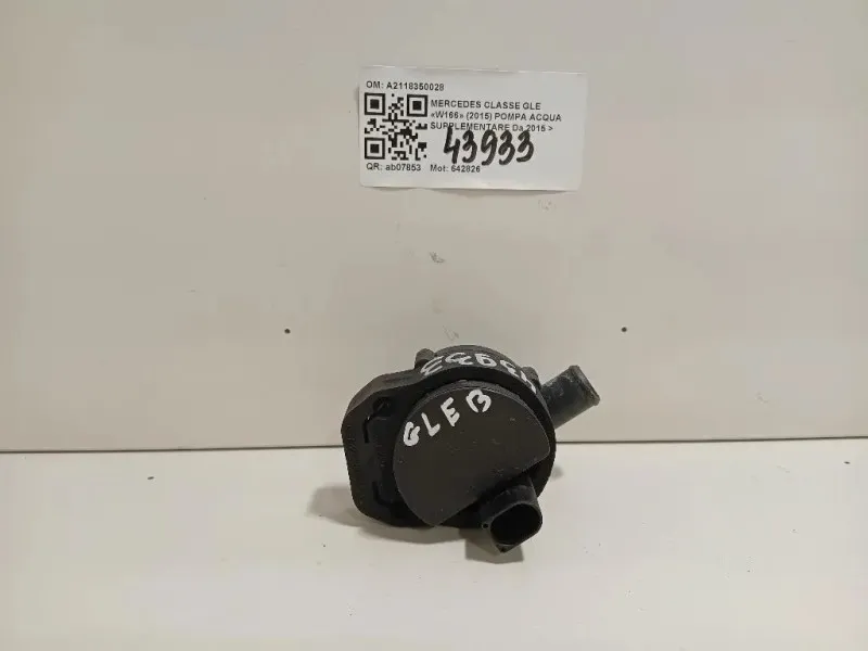 Pompa Acqua Supplementare A2118350028 Mercedes Classe GLE W166 2015