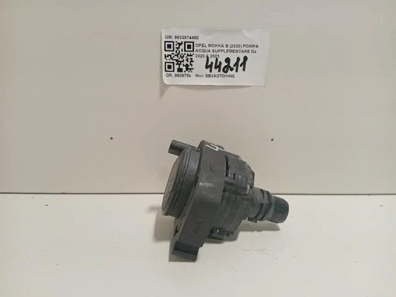 Pompa Acqua Supplementare 9833874480 Opel Mokka B 2020