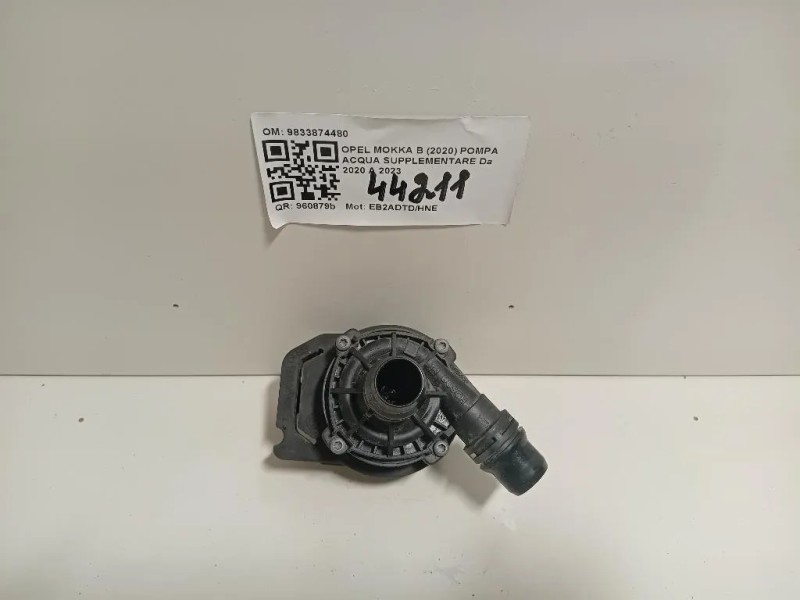 Pompa Acqua Supplementare 9833874480 Opel Mokka B 2020