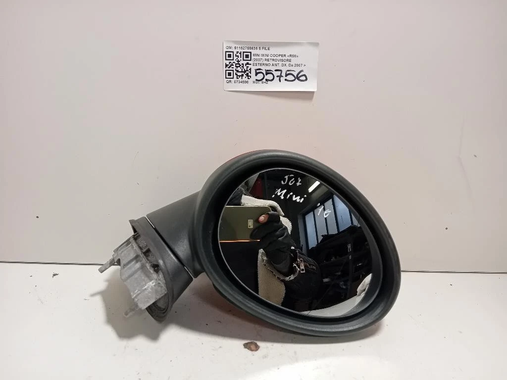 Retrovisore Esterno ANT DX 51162755636 5 FILE Mini MINI Cooper R56 2007