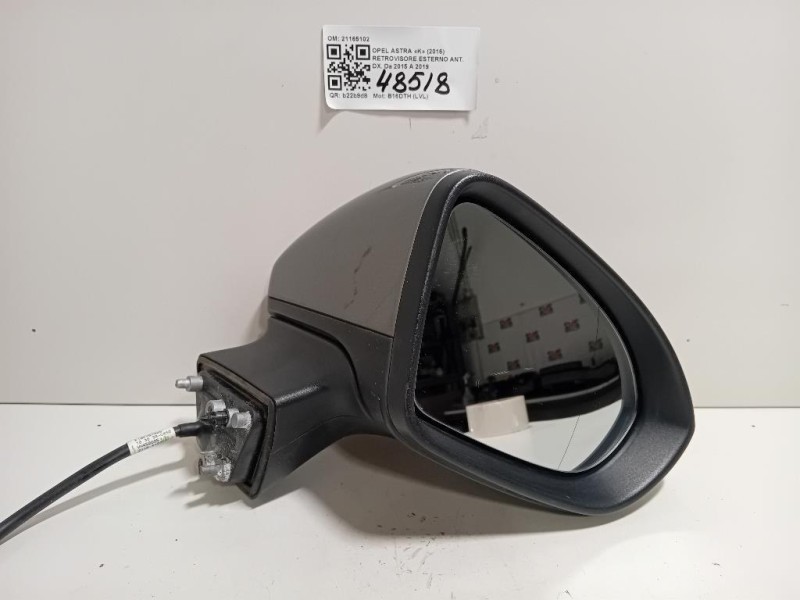 Retrovisore Esterno ANT DX 21165102 5 PIN Opel Astra K 2016