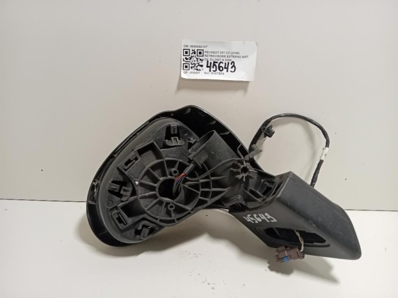 Retrovisore Esterno ANT DX 96806501XT Peugeot 207 CC 2006