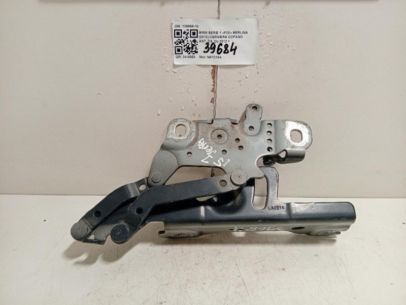 Cerniera Cofano ANT DX 139896-10 Bmw Serie 1 F20 Berlina 2012