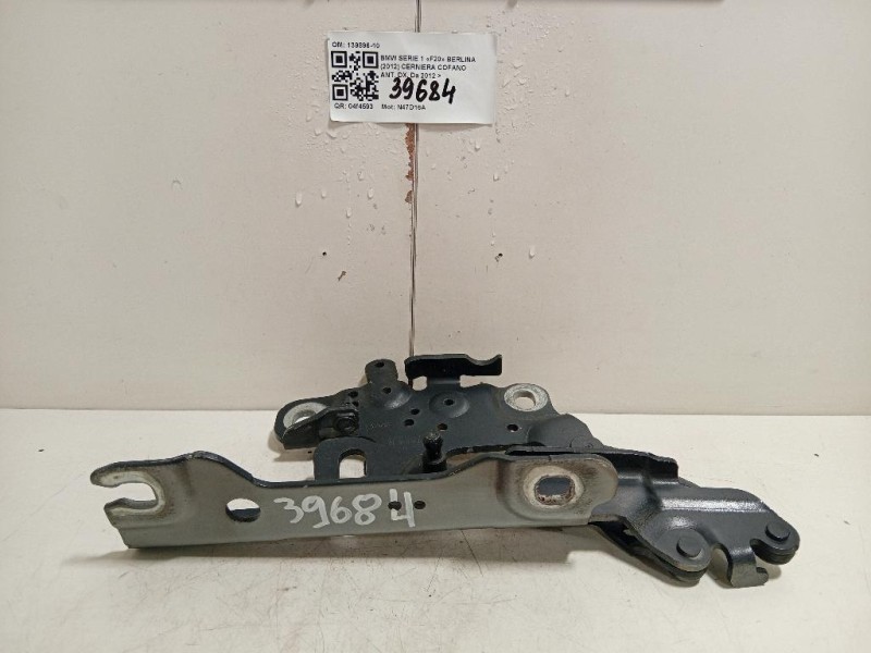 Cerniera Cofano ANT DX 139896-10 Bmw Serie 1 F20 Berlina 2012