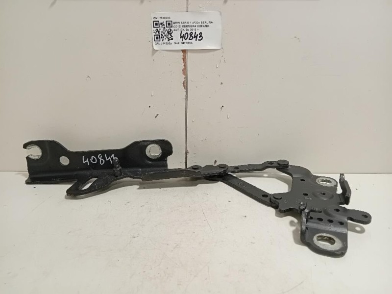 Cerniera Cofano ANT DX 7336700 Bmw Serie 1 F20 Berlina 2012