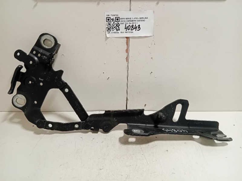 Cerniera Cofano ANT DX 7336700 Bmw Serie 1 F20 Berlina 2012