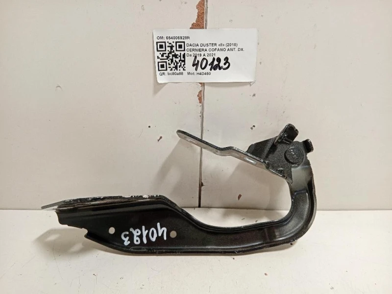 Cerniera Cofano ANT DX 654006928R Dacia Duster II 2018