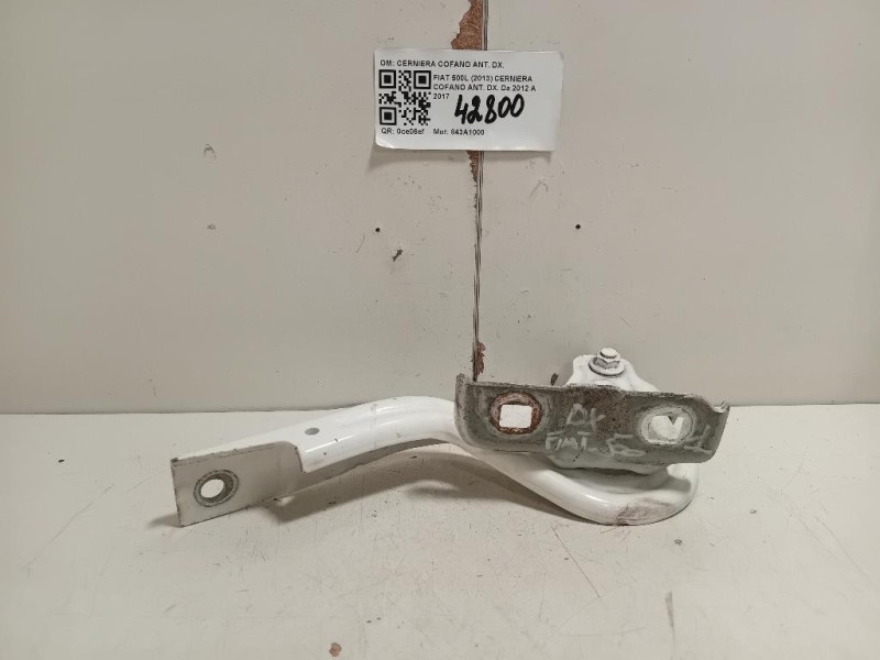 Cerniera Cofano ANT DX 51883029 Fiat 500L 2013