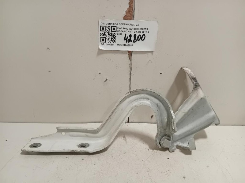 Cerniera Cofano ANT DX 51883029 Fiat 500L 2013
