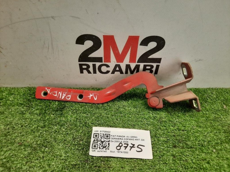Cerniera Cofano ANT DX 51705422 Fiat Panda II 2004