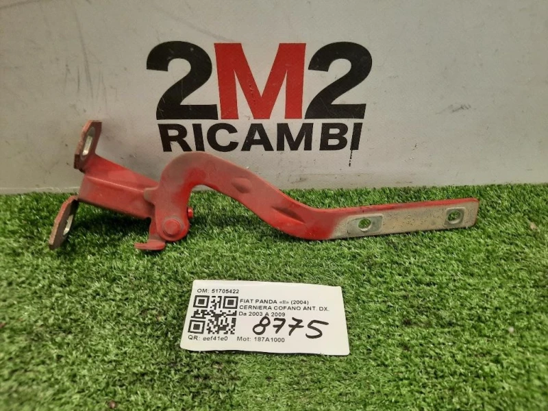 Cerniera Cofano ANT DX 51705422 Fiat Panda II 2004