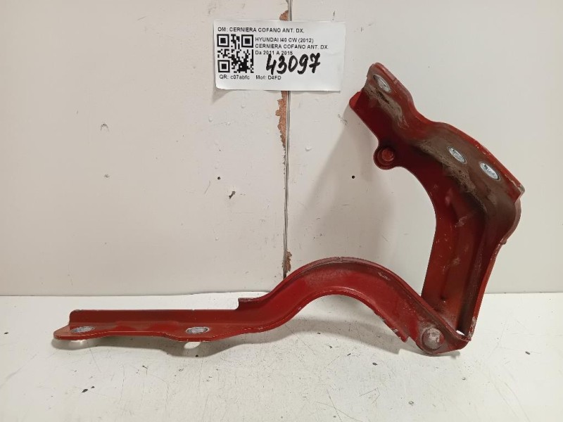 Cerniera Cofano ANT DX CERNIERA COFANO ANT DX Hyundai I40 CW 2012