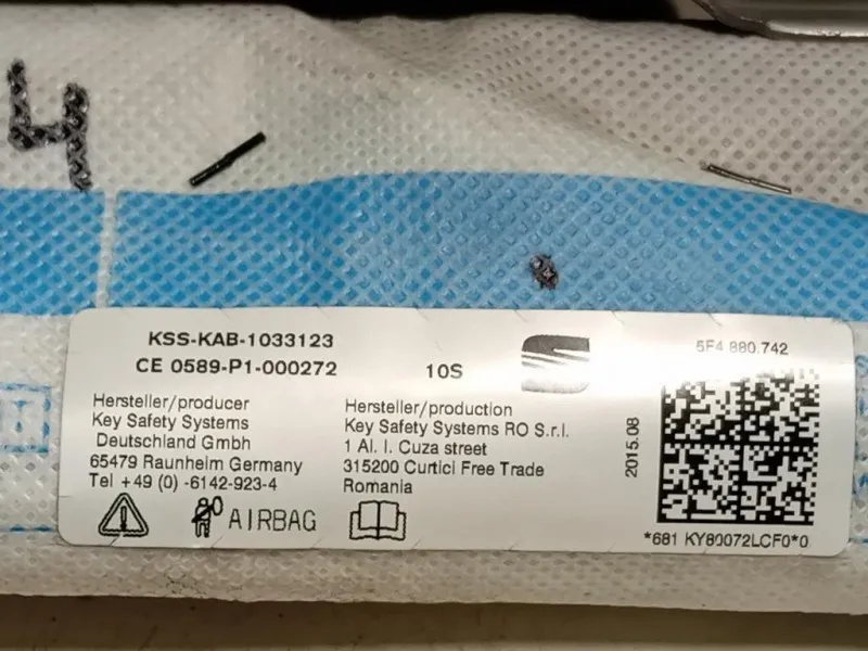 Air-bag A Tendina DX 5F4880742 Seat LEON 5F1 2013