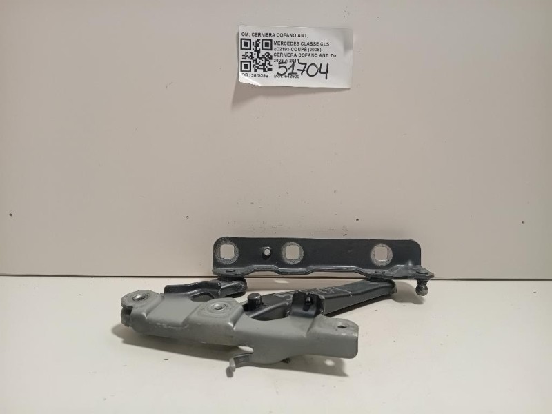 Cerniera Cofano ANT DX CERNIERA COFANO ANT Mercedes Classe CLS C219 Coupé 2005