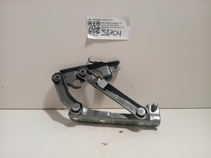 Cerniera Cofano ANT DX CERNIERA COFANO ANT Mercedes Classe CLS C219 Coupé 2005