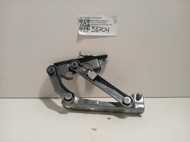 Cerniera Cofano ANT DX CERNIERA COFANO ANT Mercedes Classe CLS C219 Coupé 2005
