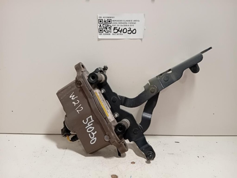 Cerniera Cofano ANT DX A2129066301 Mercedes Classe E W212 2009