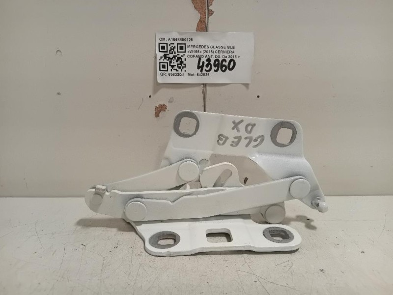 Cerniera Cofano ANT DX A1668800128 Mercedes Classe GLE W166 2015