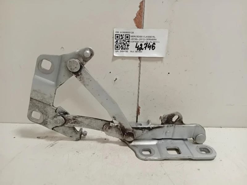 Cerniera Cofano ANT DX A1668800128 Mercedes Classe ML W166 2012