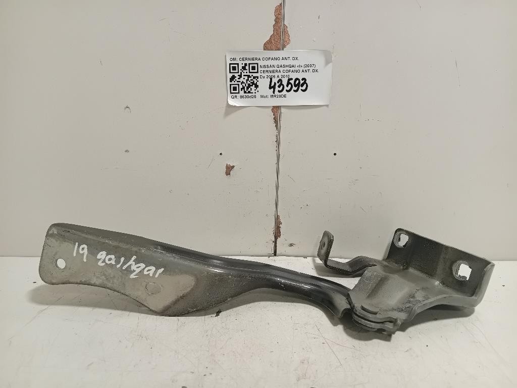 Cerniera Cofano ANT DX CERNIERA COFANO ANT DX Nissan Qashqai I 2007
