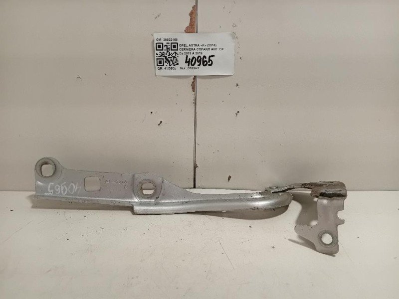 Cerniera Cofano ANT DX 39032150 Opel Astra K 2016