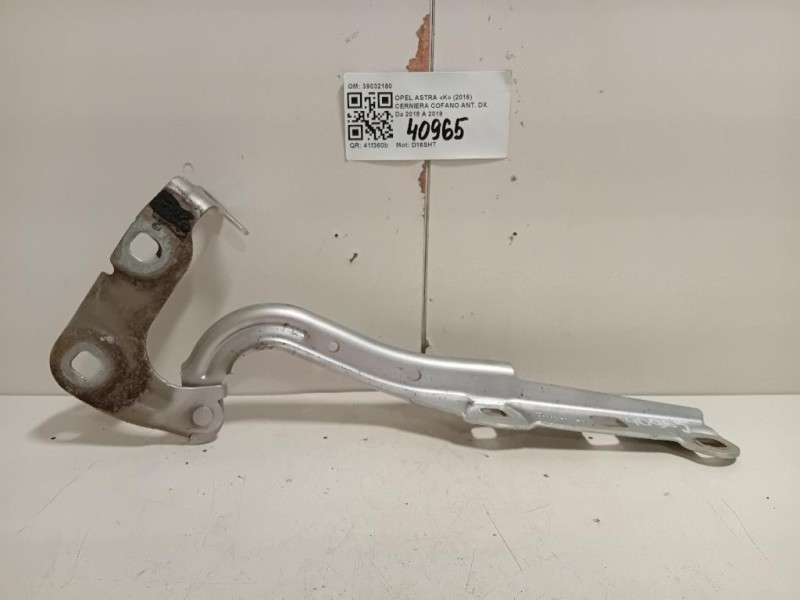 Cerniera Cofano ANT DX 39032150 Opel Astra K 2016
