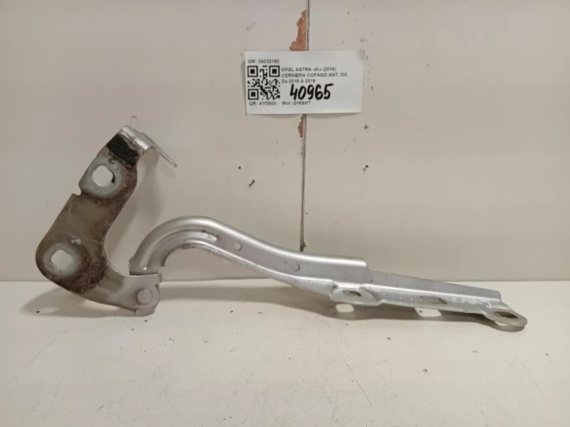 Cerniera Cofano ANT DX 39032150 Opel Astra K 2016