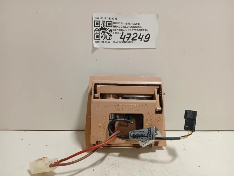 Bracciolo Console Centrale Posteriore 5116 3428288 Bmw X3 E83 2004