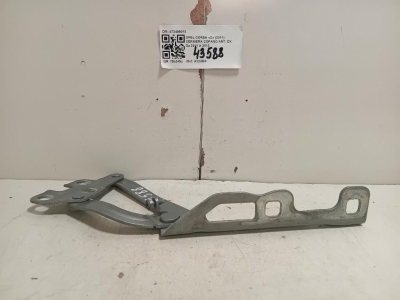 Cerniera Cofano ANT DX 473499010 Opel Corsa D 2011