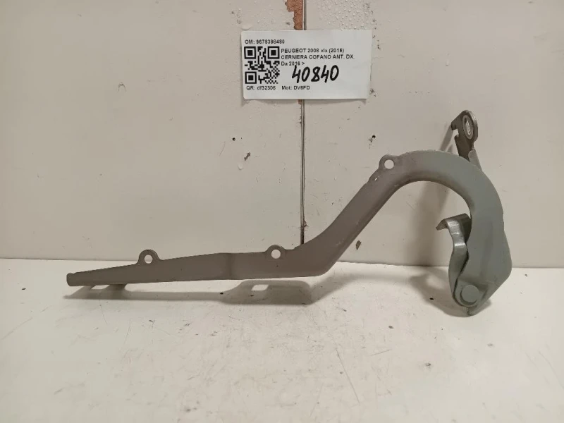 Cerniera Cofano ANT DX 9678398480 Peugeot 2008 I 2016