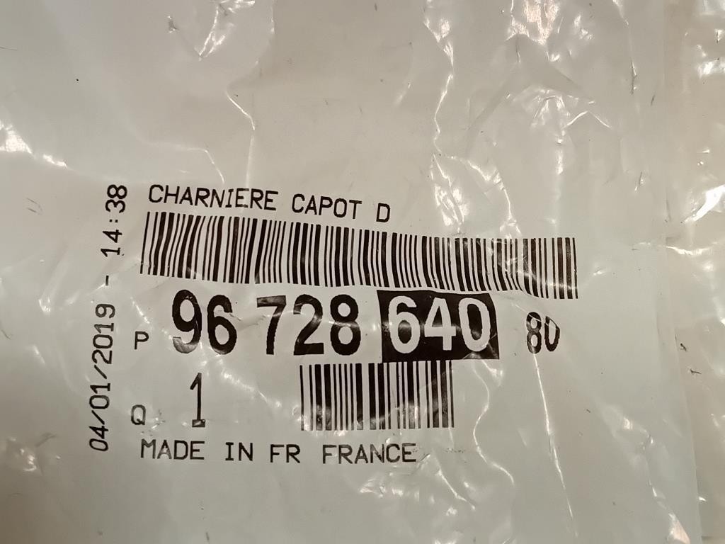 Cerniera Cofano ANT DX 96 728 640 80 Peugeot 208 I 2015