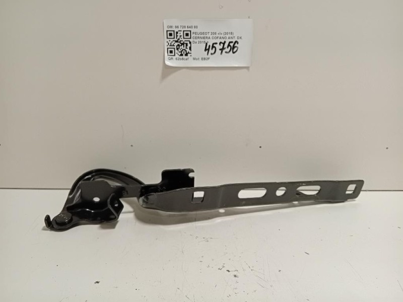 Cerniera Cofano ANT DX 96 728 640 80 Peugeot 208 I 2015