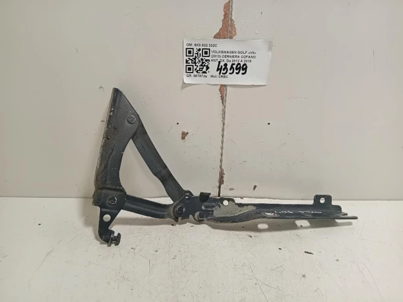 Cerniera Cofano ANT DX 5K0 823 302C Volkswagen GOLF VII 2013