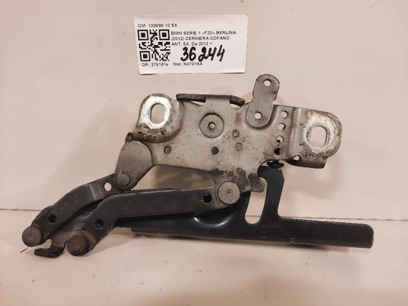 Cerniera Cofano ANT SX 139896 10 SX Bmw Serie 1 F20 Berlina 2012