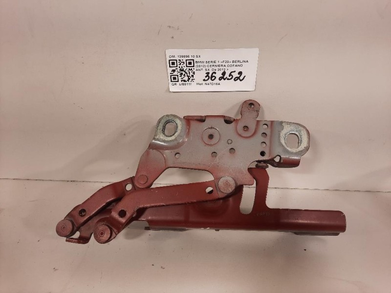 Cerniera Cofano ANT SX 139896 10 SX Bmw Serie 1 F20 Berlina 2012