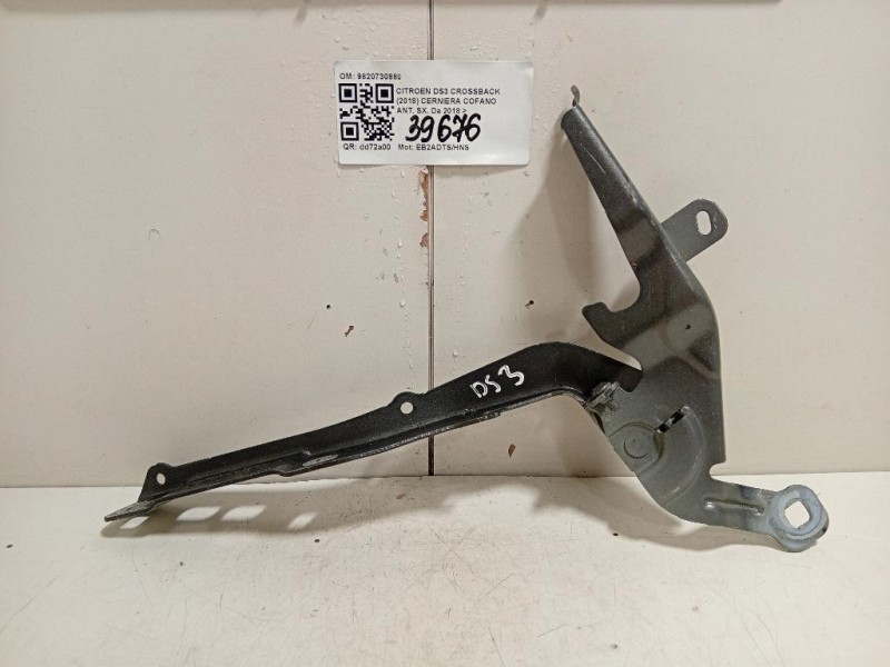 Cerniera Cofano ANT SX 9820730880 Citroen DS3 Crossback 2018