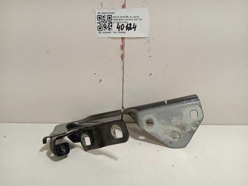 Cerniera Cofano ANT SX 654019784R Dacia Duster II 2018