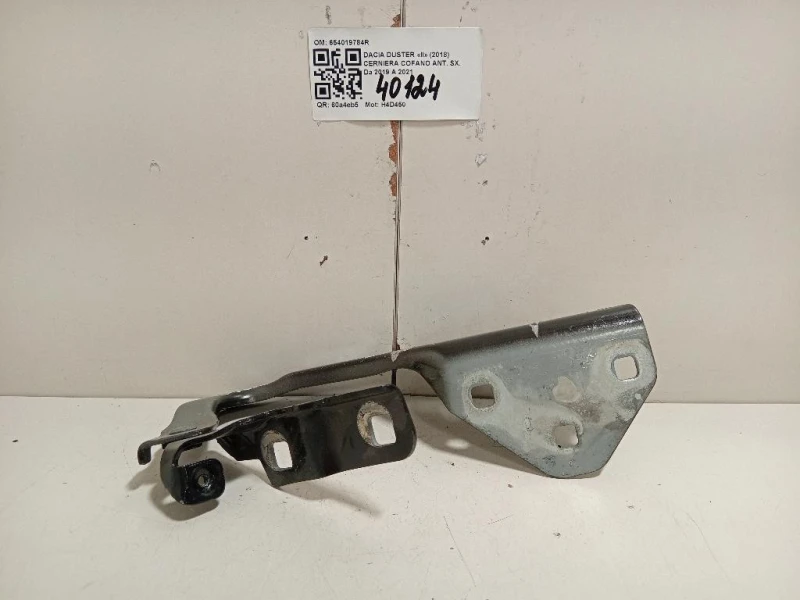 Cerniera Cofano ANT SX 654019784R Dacia Duster II 2018