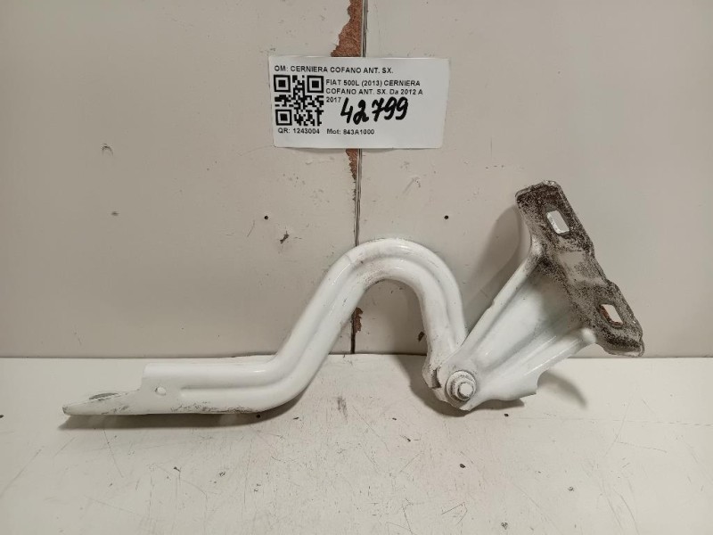 Cerniera Cofano ANT SX 51883030 Fiat 500L 2013