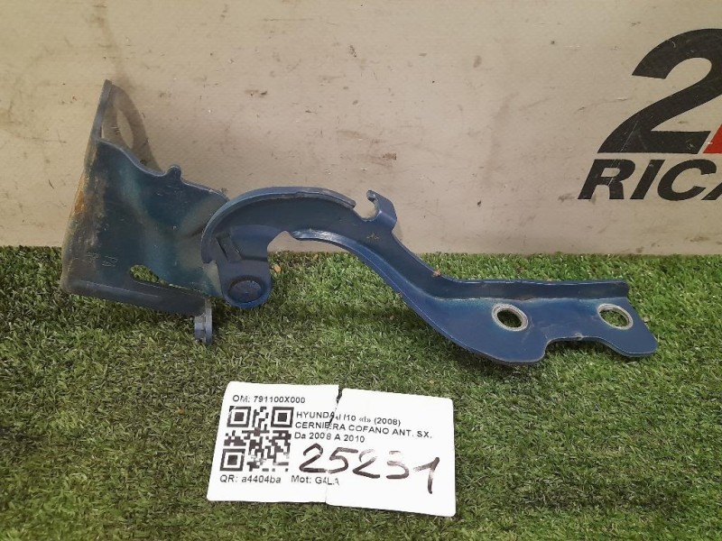 Cerniera Cofano ANT SX 791100X000 Hyundai I10 I 2008